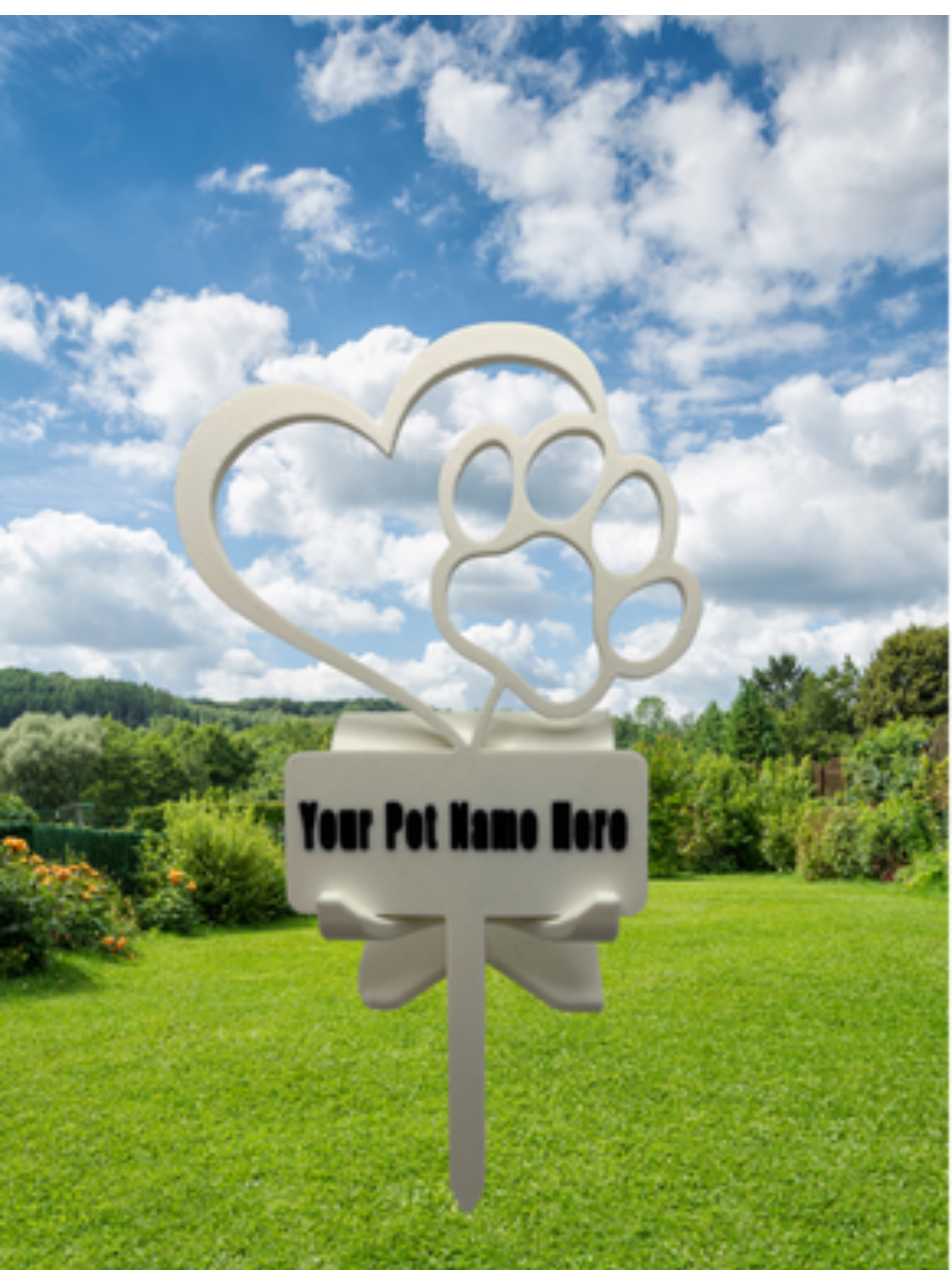 Pet Memorial - Heart Name/Year