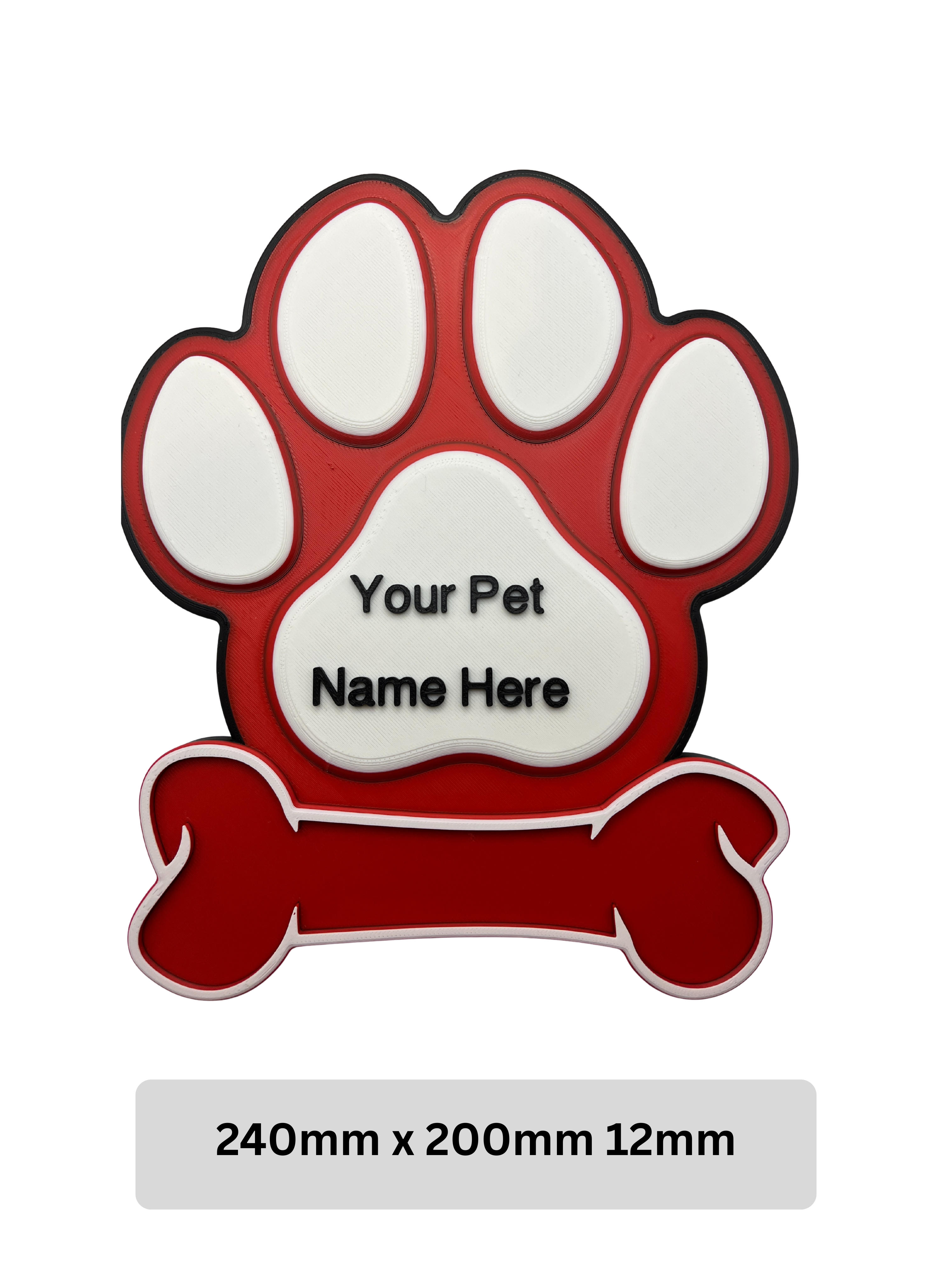 Pet Memorial - Red Paw