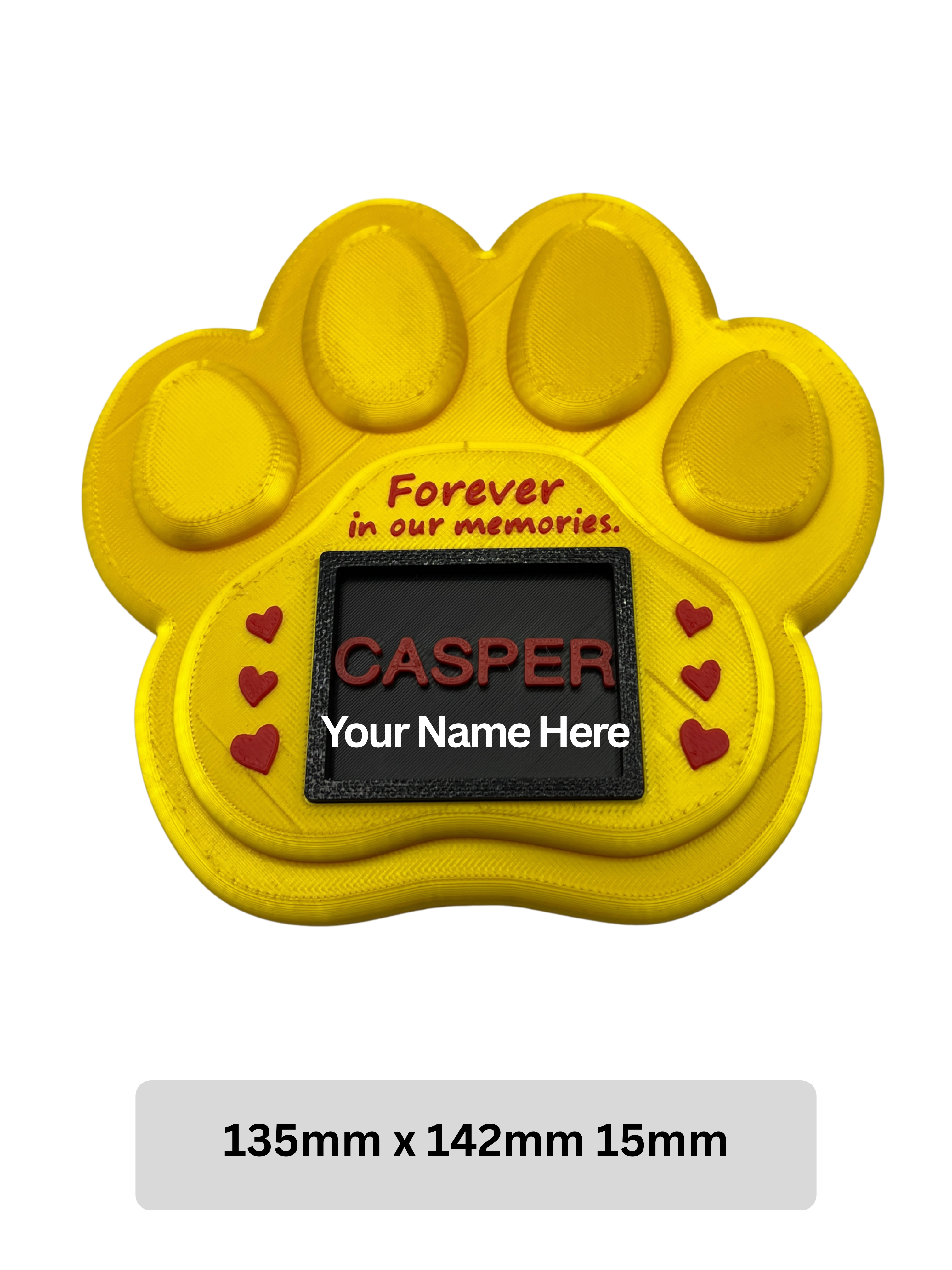 Pet Memorial - Yellow Paw