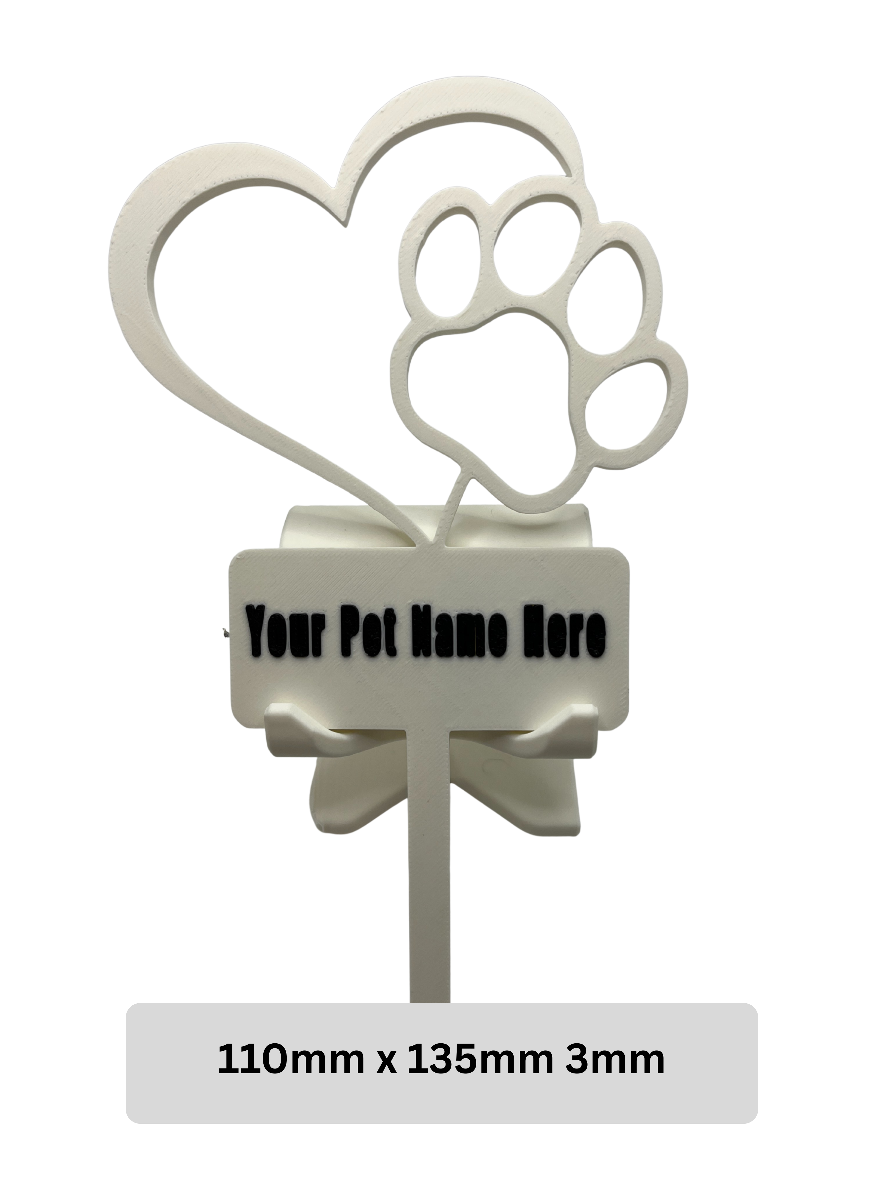Pet Memorial - Heart Name/Year