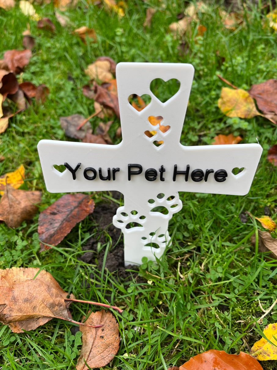 Pet Memorial - Paw Cross