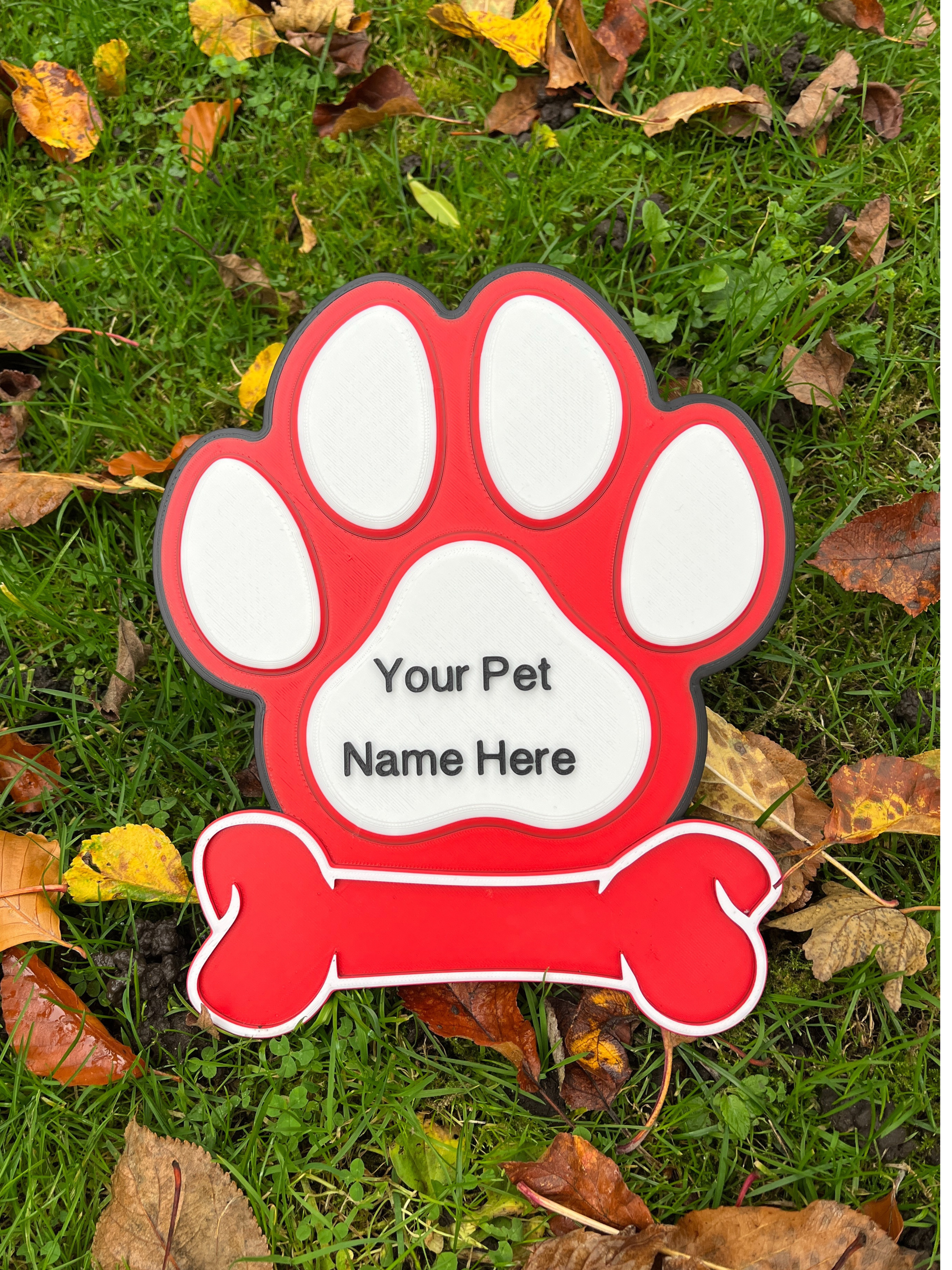 Pet Memorial - Red Paw