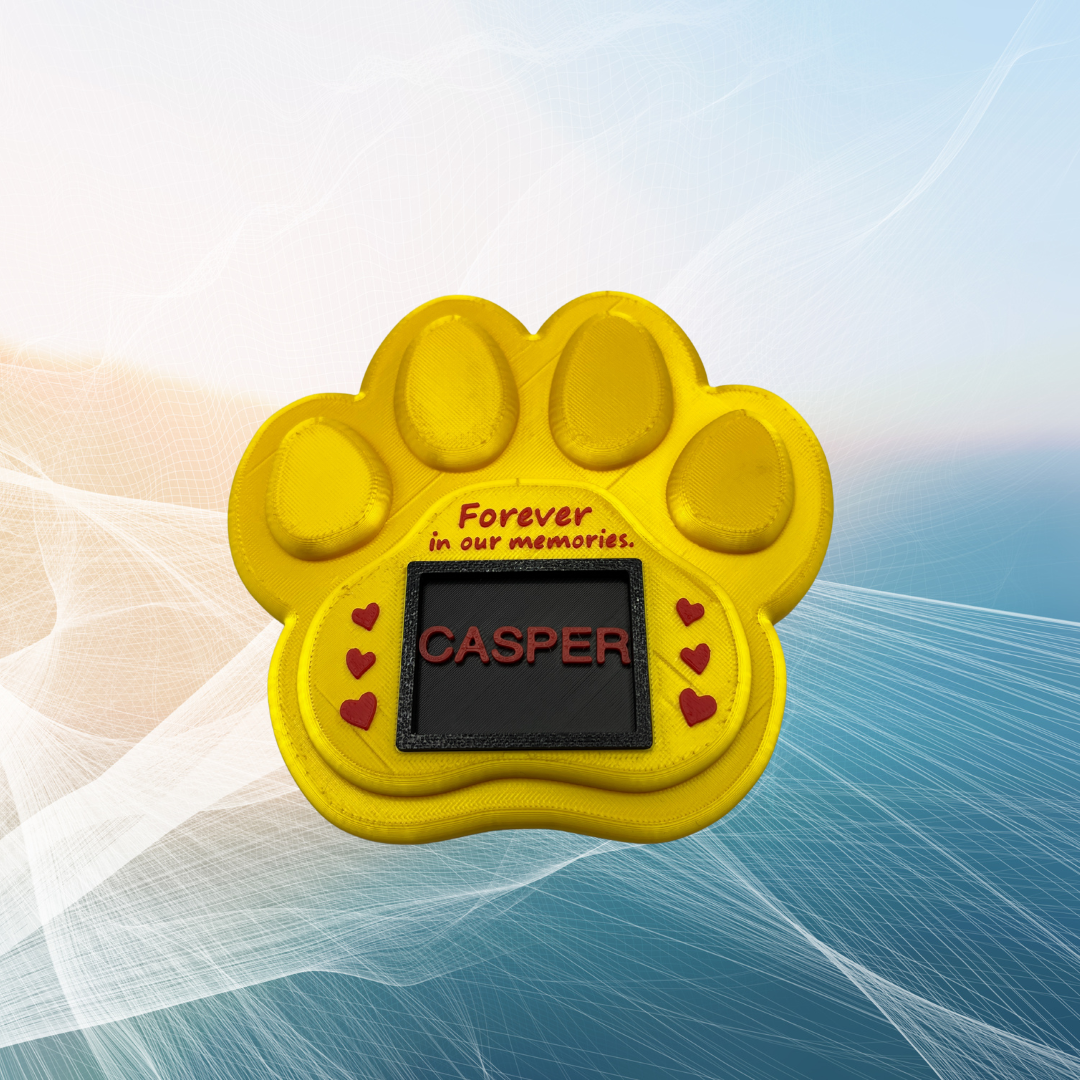 Pet Memorial - Yellow Paw