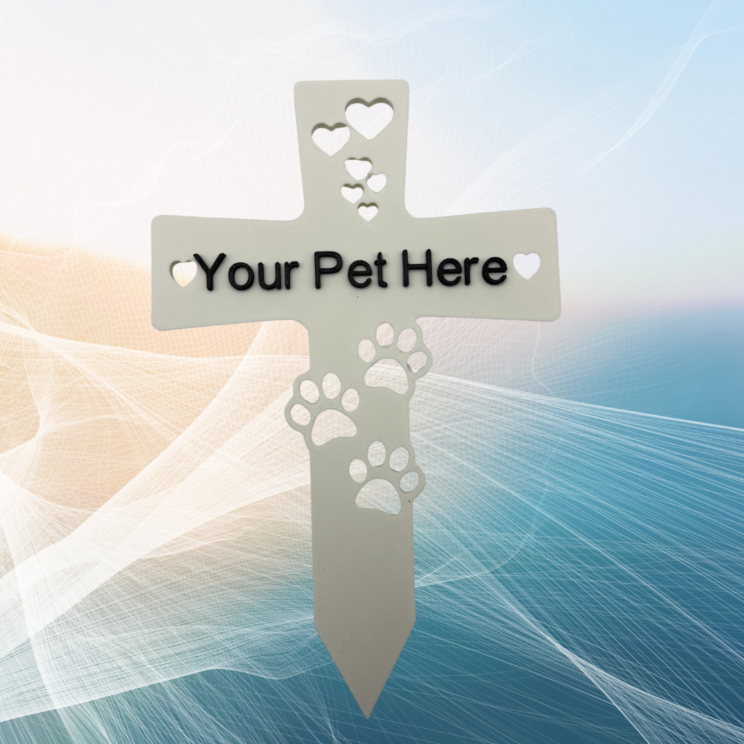 Pet Memorial - Paw Cross
